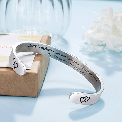 Stepdaughter Bracelet, Adoption Bracelet, Bonus Daughter Gift, Step Daughter Gift, Stepdaughter Birthday Gift, Blended Family Wedding Gift,Mother Daughter Gift Apparel & Accessories > Jewelry > Bracelets MDPOO   