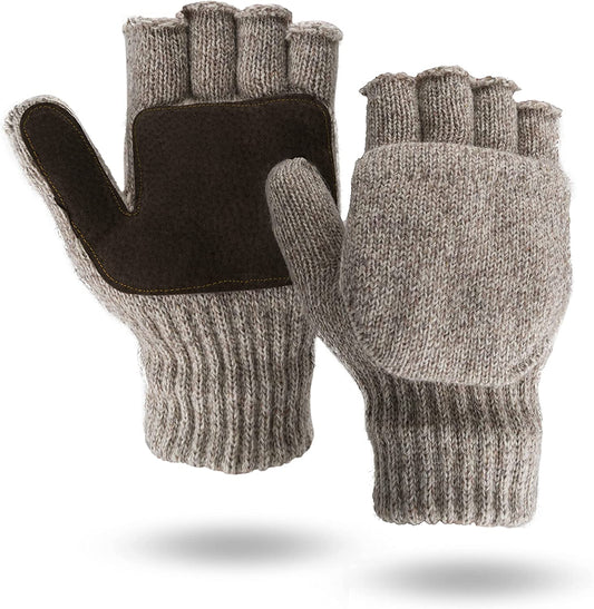 Illinois Glove Company 360 Rag Wool Glomitt Flip Mitten 3M Thinsulate Lined Tan Apparel & Accessories > Clothing Accessories > Gloves & Mittens Illinois Glove Company Tan Medium (Women's) 