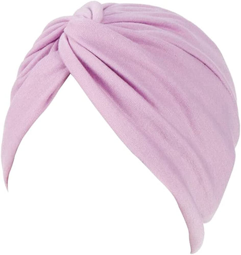 Beauty YFJH Chemo Sleep Turban Headwear Scarf Beanie Cap Hat for Cancer Patient Hair Loss Apparel & Accessories > Clothing Accessories > Headwear beauty YFJH Light Purple  