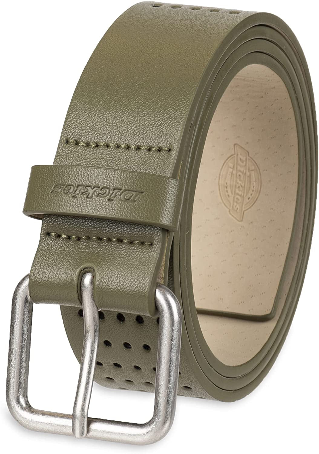 Dickies Women’S Leather Casual Belt Apparel & Accessories > Clothing Accessories > Belts Dickies Olive Perforated Large 