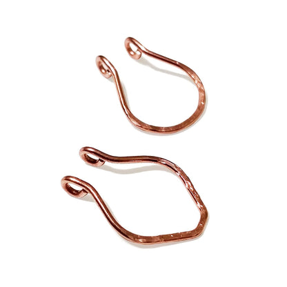 Fake Septum Ring - Set of Two - Faux Nose Piercing Copper Wire Hammered - Non Pierced Ring Apparel & Accessories > Jewelry > Body Jewelry MS body jewelry   