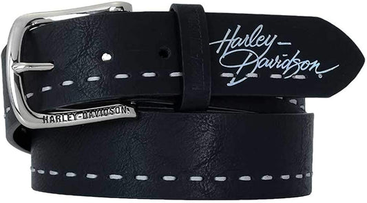 Harley-Davidson Women'S Dark Side Genuine Leather Belt - Polished Nickel Finish Apparel & Accessories > Clothing Accessories > Belts Lodis   