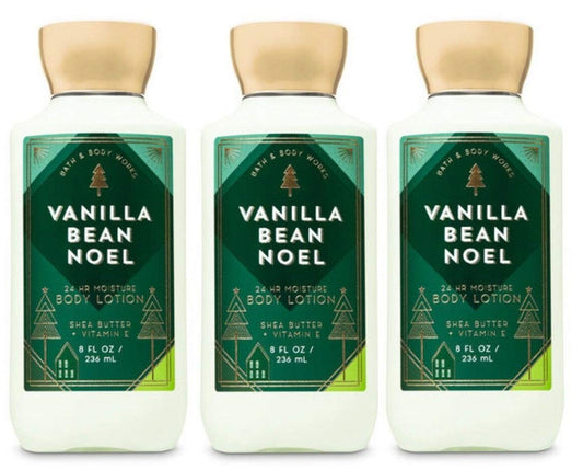 Bath and Body Works Vanilla Bean Noel Body Lotion Value Pack - Set of 3 Body Lotion - Full Size Health & Beauty > Personal Care > Cosmetics > Bath & Body Bath & Body Works   