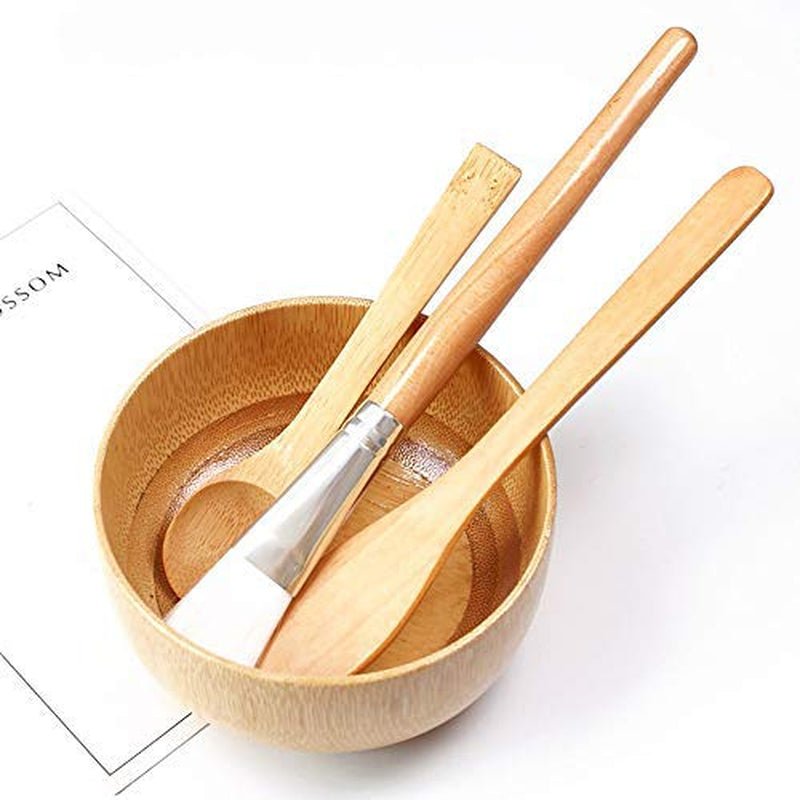 DIY Facemask Mixing Tool Sets 6 in 1 Face Mask Mixing Bowl Set Clay Mask Mixing Set Bamboo (Mask Bowl+Spatula+Brush+Spoon+ Wet Sponge+Makeup Headband) Health & Beauty > Personal Care > Cosmetics > Cosmetic Tools > Skin Care Tools BIRETDA   