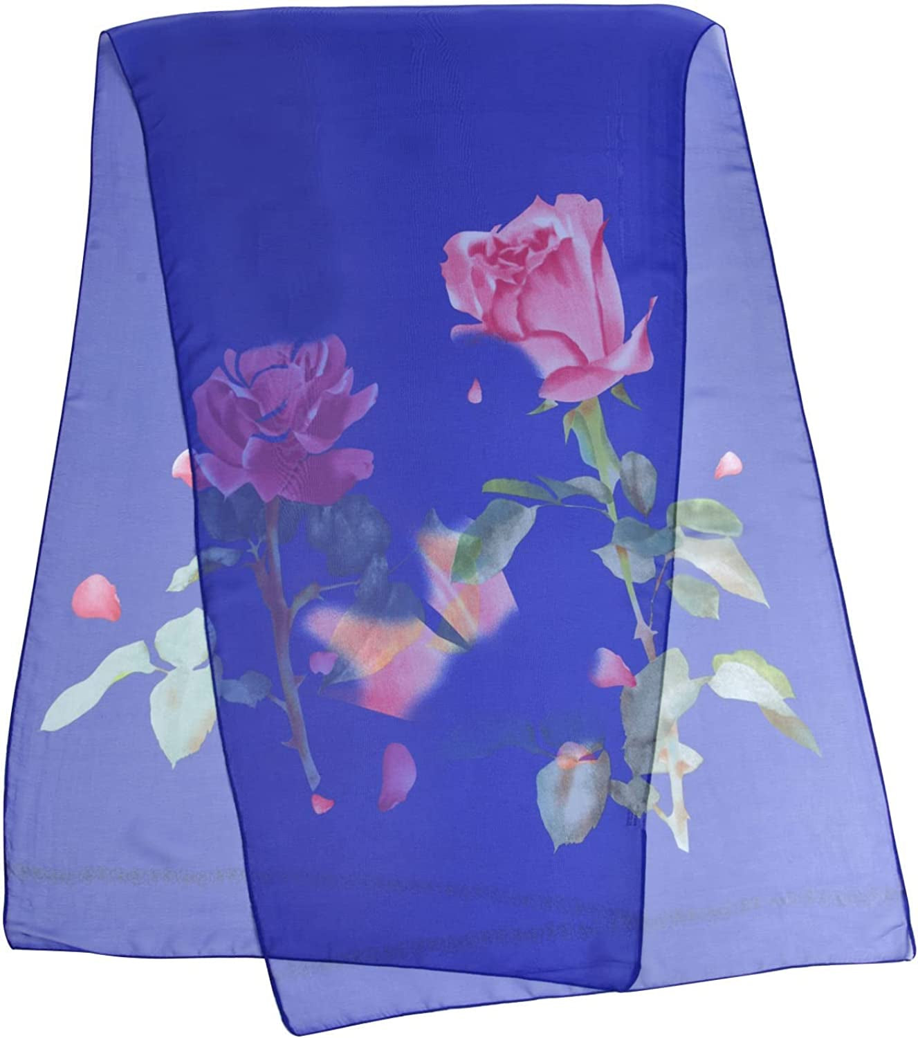 E-Clover Women Soft Floral Print Shawl Chiffon Sheer Scarf Apparel & Accessories > Clothing Accessories > Scarves & Shawls E-Clover   