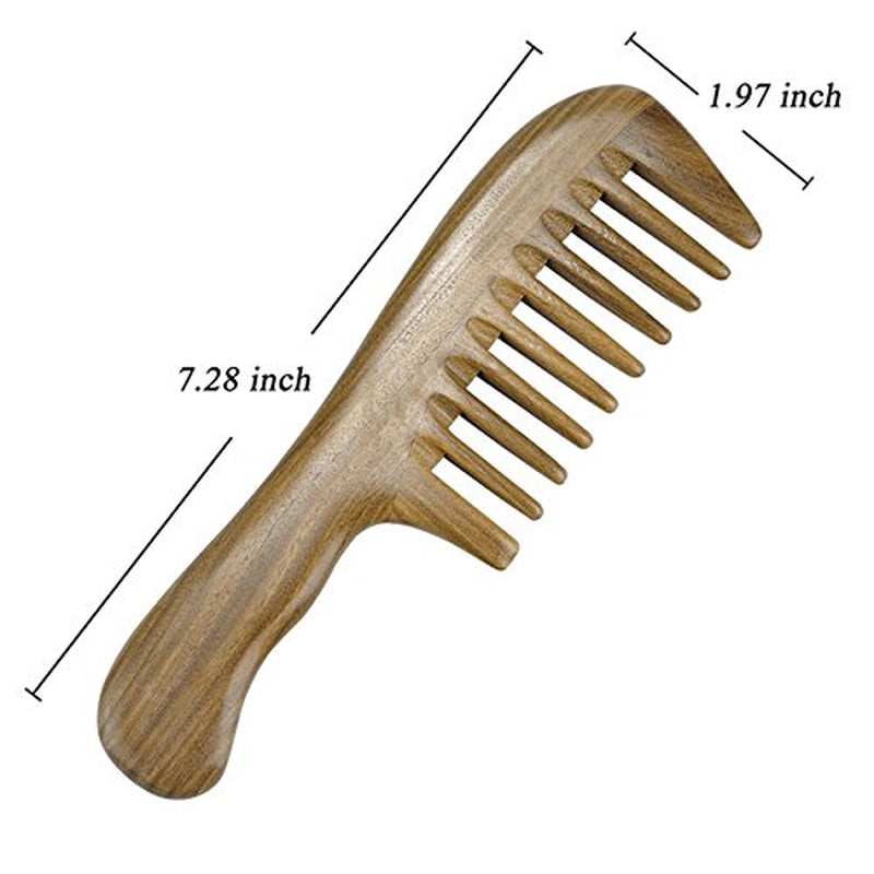 Ccbeauty Handmade Peach Wood Comb Anti-Static Moon Shaped Hair Care Comb and Rounded Handle Wooden Comb Fine Tooth Comb,Wide Tooth Comb Health & Beauty > Personal Care > Hair Care CCbeauty   