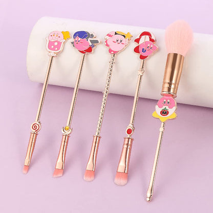 Cartoon Kirbys Makeup Brushes, Pink Cute Kirbys Makeup Brushes Set Professional Metal Handle Face Eye Makeup Brushes & Tools Health & Beauty > Personal Care > Cosmetics > Cosmetic Tools > Makeup Tools KF Ornament   