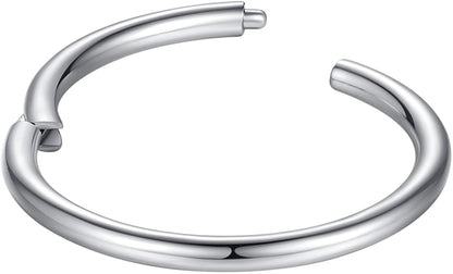 ORANGELOVE Hypoallergenic Nose Rings 20G 18G 16G 14G 12G 10G 8G 316L Surgical Steel Septum Jewelry Hinged Segment Ring Body Piercing Nose Hoop Lip Rings Nose Helix Cartilage Rook Earrings Apparel & Accessories > Jewelry > Rings ORANGELOVE   