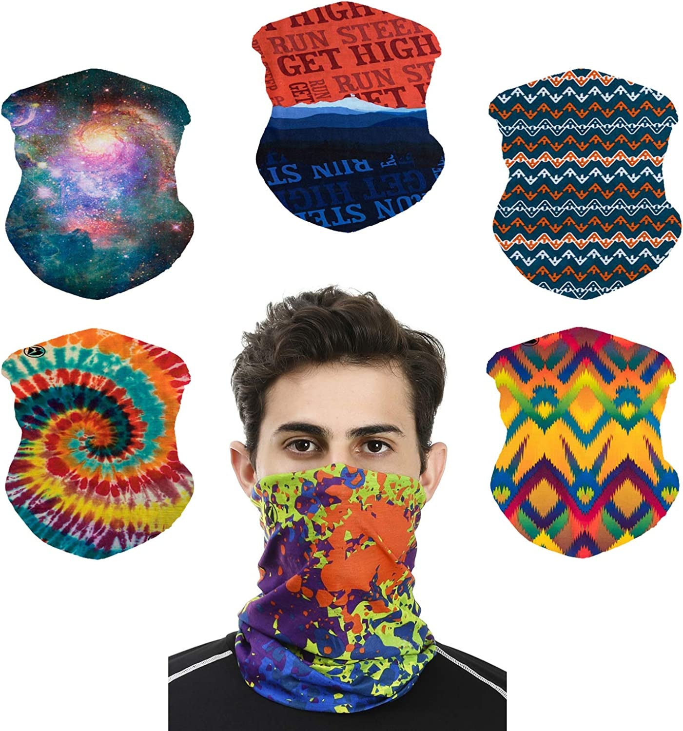 LOTUYACY Outdoor Wide Headband, Neck Gaiter Windproof Scarf Sunscreen Breathable Bandana for Men&Women,Multi Function Headwear Apparel & Accessories > Clothing Accessories > Headwear LOTUYACY Pattem 4  