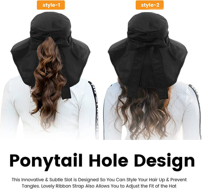 Toppers Womens Mens Sun Hat Rollable UPF 50+ Wide Brim Gardening Hat with Neck Flap Apparel & Accessories > Clothing Accessories > Hats Toppers   