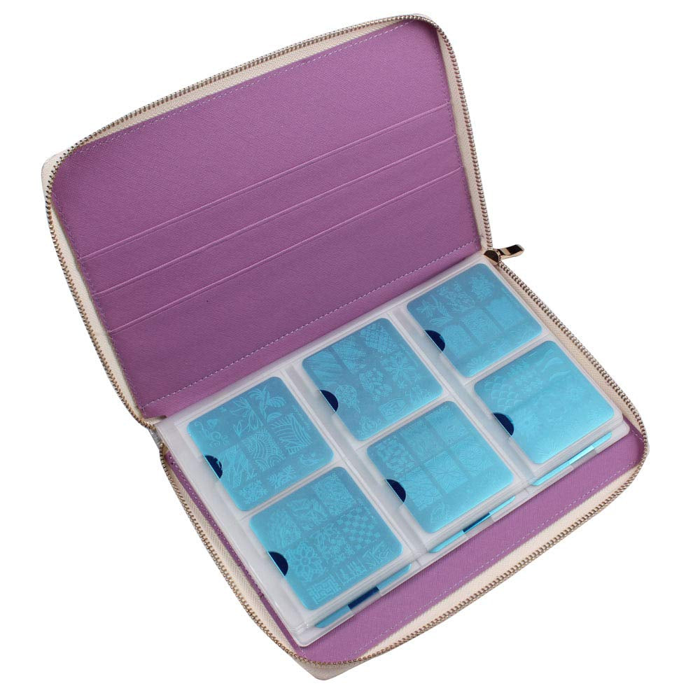 Fingerangel 72 Slots Holographic Nail Plates Holder Case Stamping Templates Organizer Square & round Printing Molds Collection Manicure Tool Accessorie (Purple) Health & Beauty > Personal Care > Cosmetics > Cosmetic Tools > Nail Tools FingerAngel   