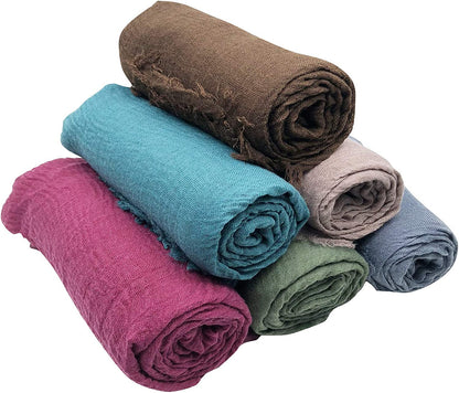 MANSHU 6 PCS Women Soft Scarf Shawl Long Scarf, Scarf and Wrap, Big Head Scarf Apparel & Accessories > Clothing Accessories > Scarves & Shawls MANSHU   