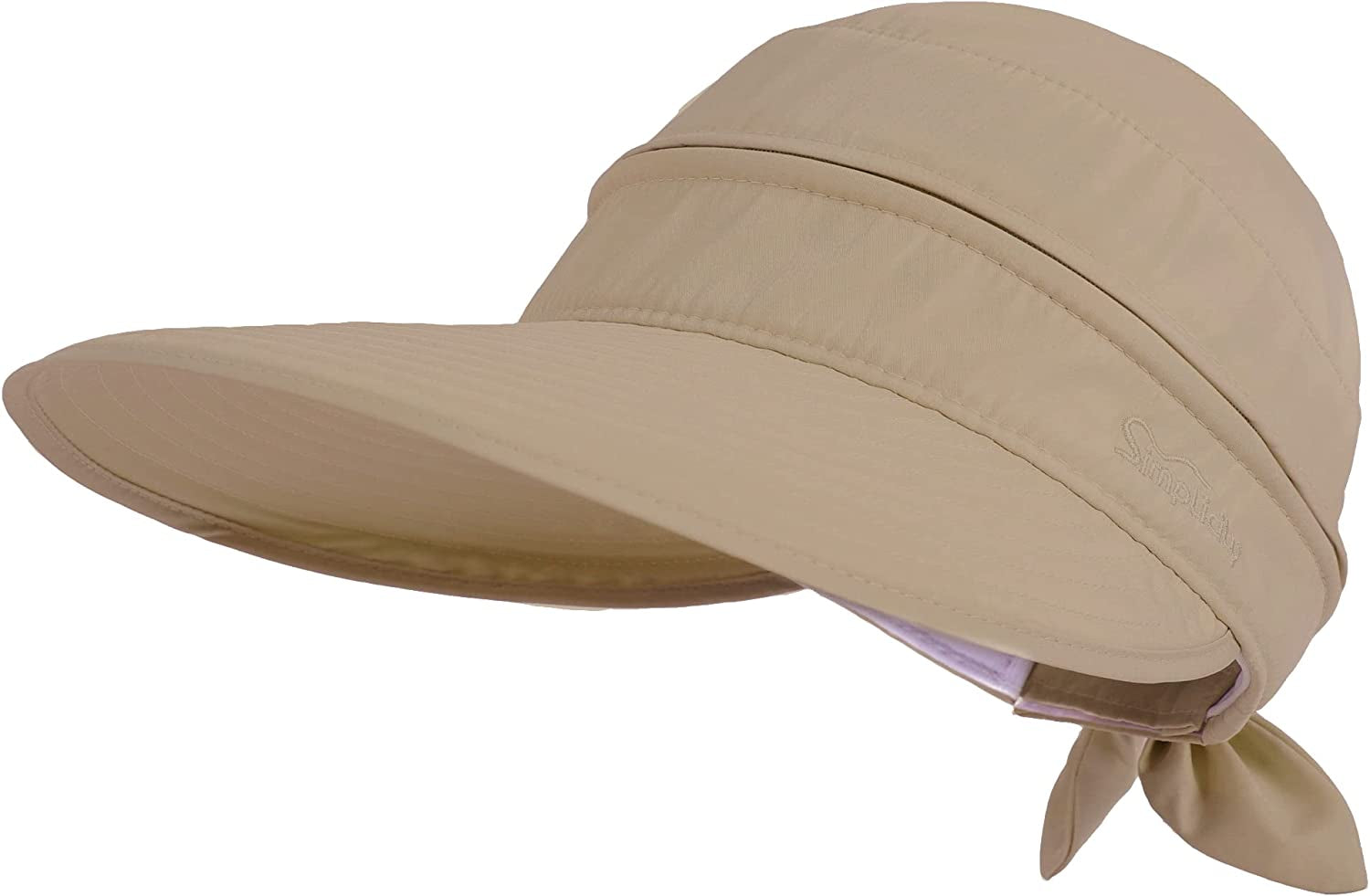 Simplicity Hats for Women UPF 50+ UV Sun Protective Convertible Beach Visor Hat Apparel & Accessories > Clothing Accessories > Hats Simplicity Khaki One Size 