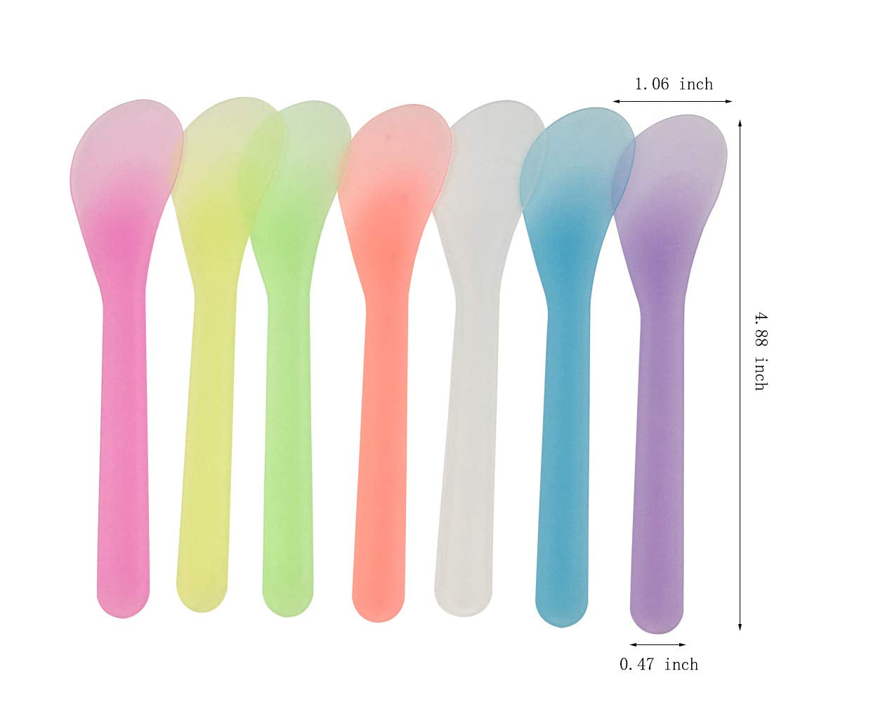 Qsqueen 100 PCS Cosmetic Spatula for Makeup Face Mask Plastic Spoon Disposable Makeup Tools for Mixing and Sampling 4.88'' X 1.06" Random Color Health & Beauty > Personal Care > Cosmetics > Cosmetic Tools > Skin Care Tools QsQueen   