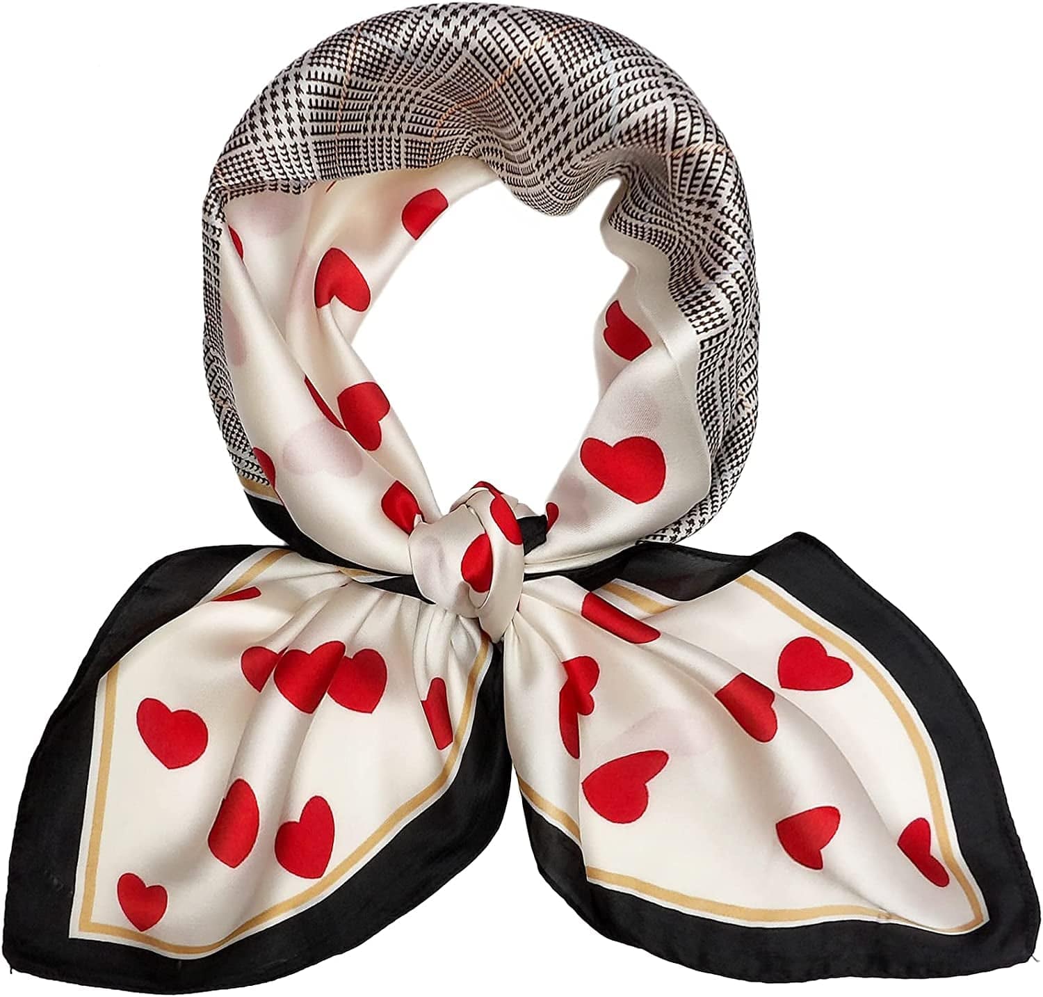 27.5'' Silk Feeling Scarf Medium Square Satin Head Neck Scarf for Women Hair Sleeping at Night Apparel & Accessories > Clothing Accessories > Headwear Wealish 25-red  