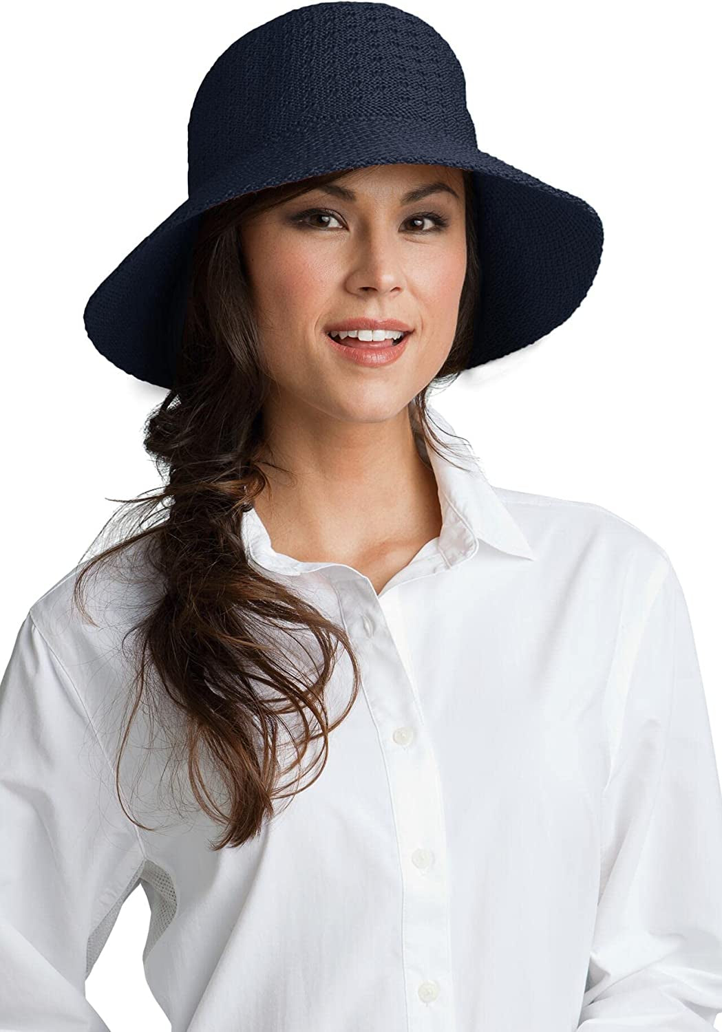 Coolibar UPF 50+ Women'S Marina Sun Hat - Sun Protective Apparel & Accessories > Clothing Accessories > Hats Coolibar Navy One Size 