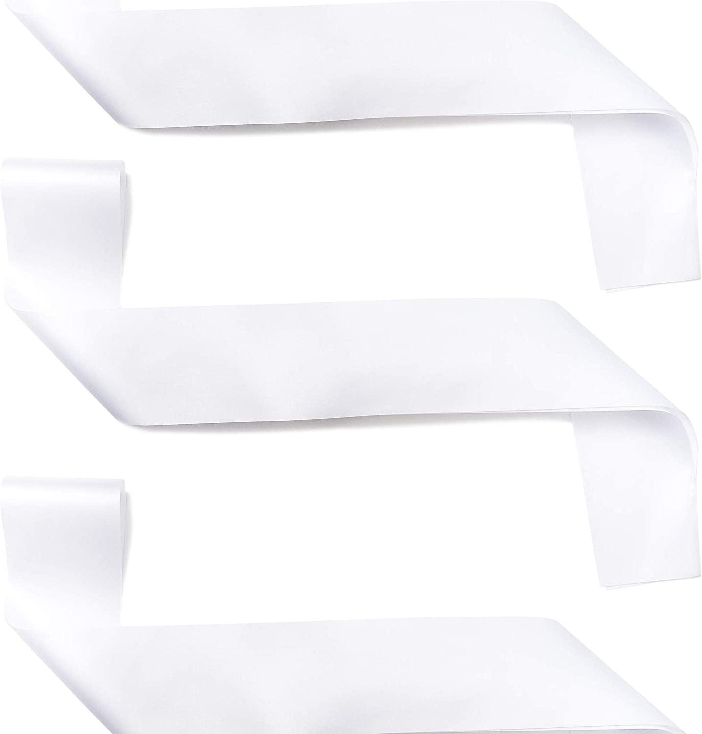 Sparkle and Bash Blank Customizable Satin Sash (8 Pack), White Apparel & Accessories > Clothing Accessories > Sashes Sparkle and Bash   