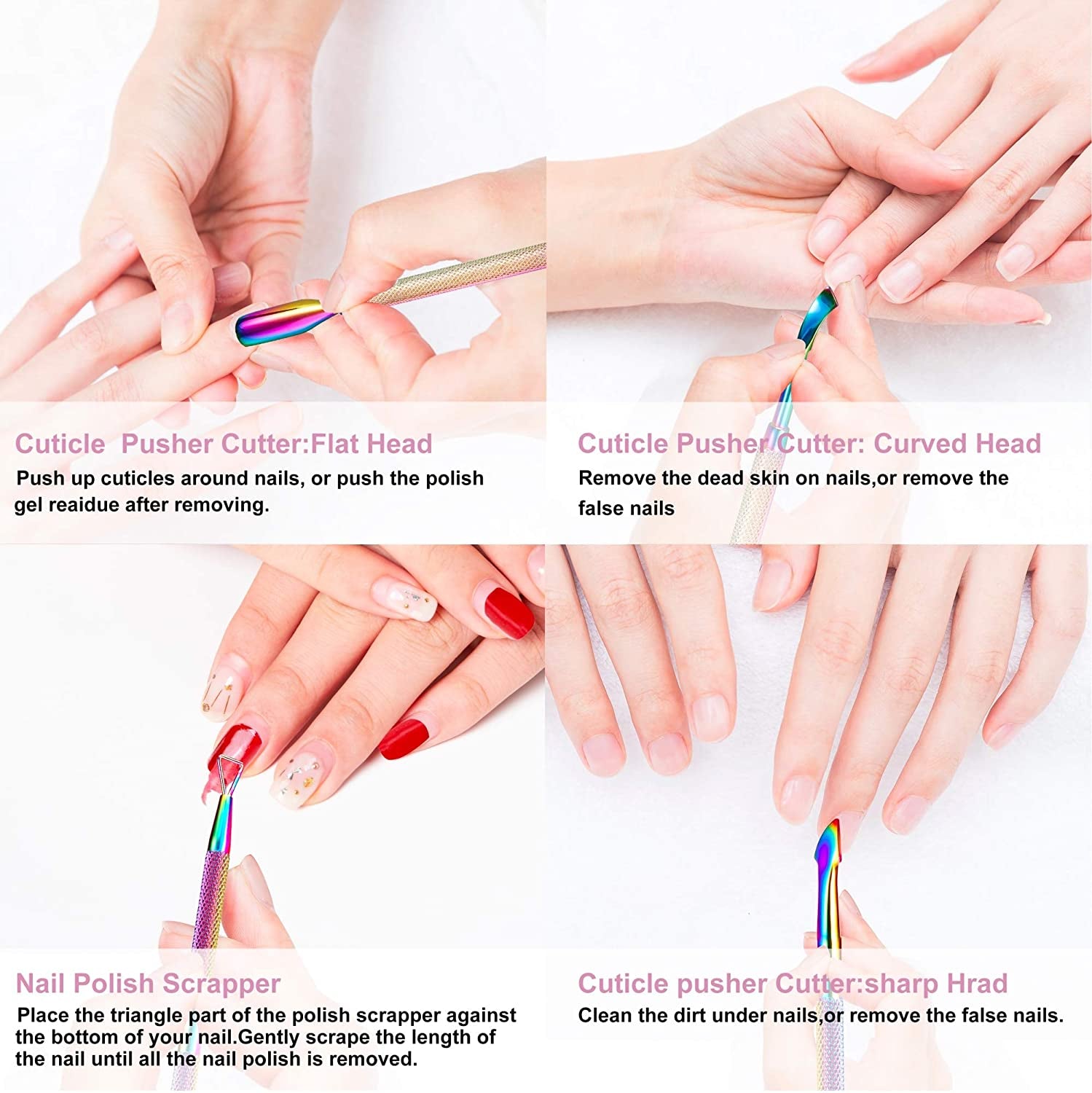 Cuticle Kit - 3 in 1 Cuticle Care Kit - Cuticle Nipper, Cuticle Cutter and Cuticle Scrapper - Perfect Nail Cuticle Kit for Women at Home Manicure Set - Stylish and Efficient Nail Tools Health & Beauty > Personal Care > Cosmetics > Cosmetic Tools > Nail Tools KENED   