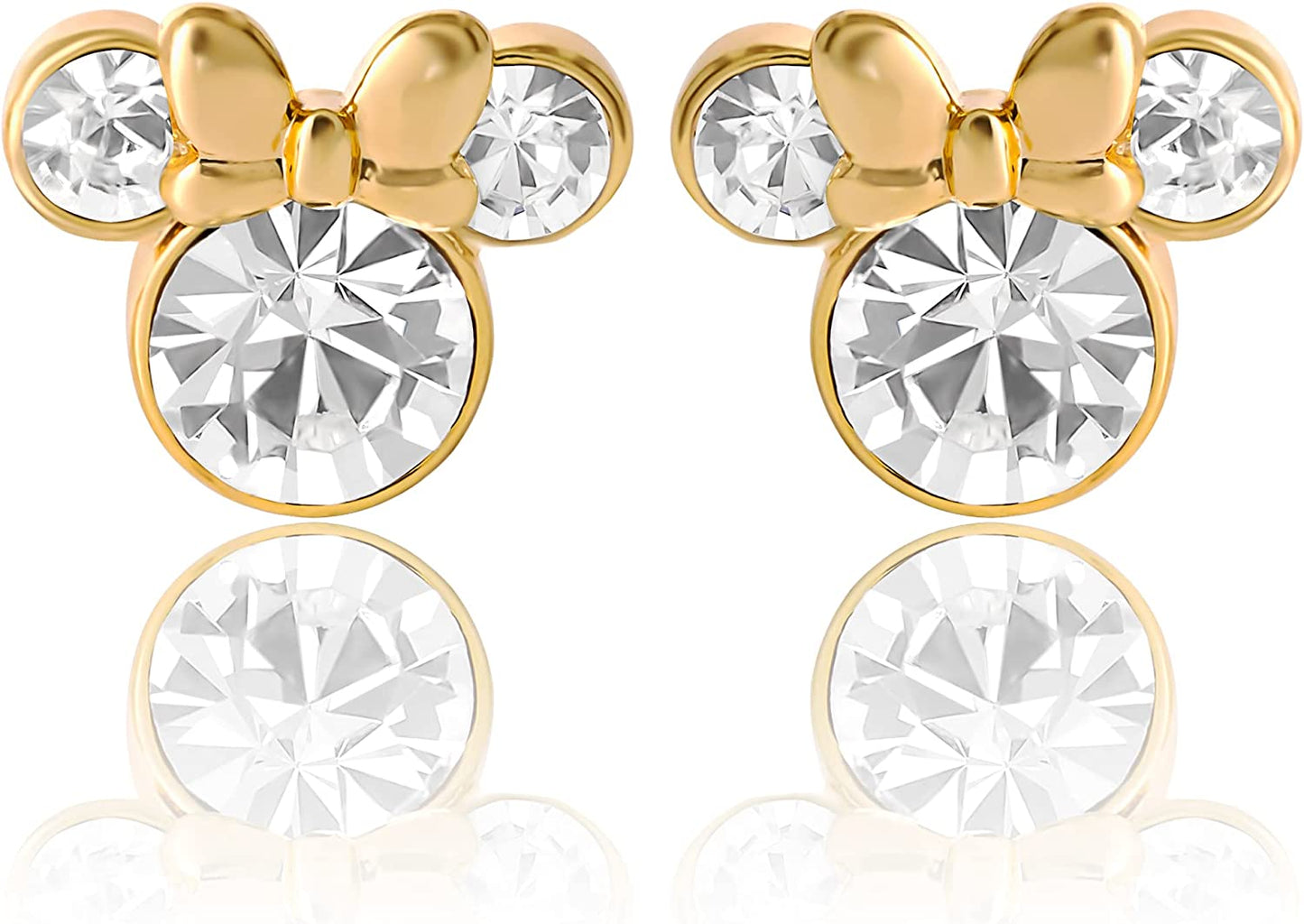 Disney Womens Minnie Mouse Birthstone Stud Earrings - Minnie Mouse Earrings - Birthstone Jewelry - Disney Jewelry Apparel & Accessories > Jewelry > Earrings Disney April-Yellow  
