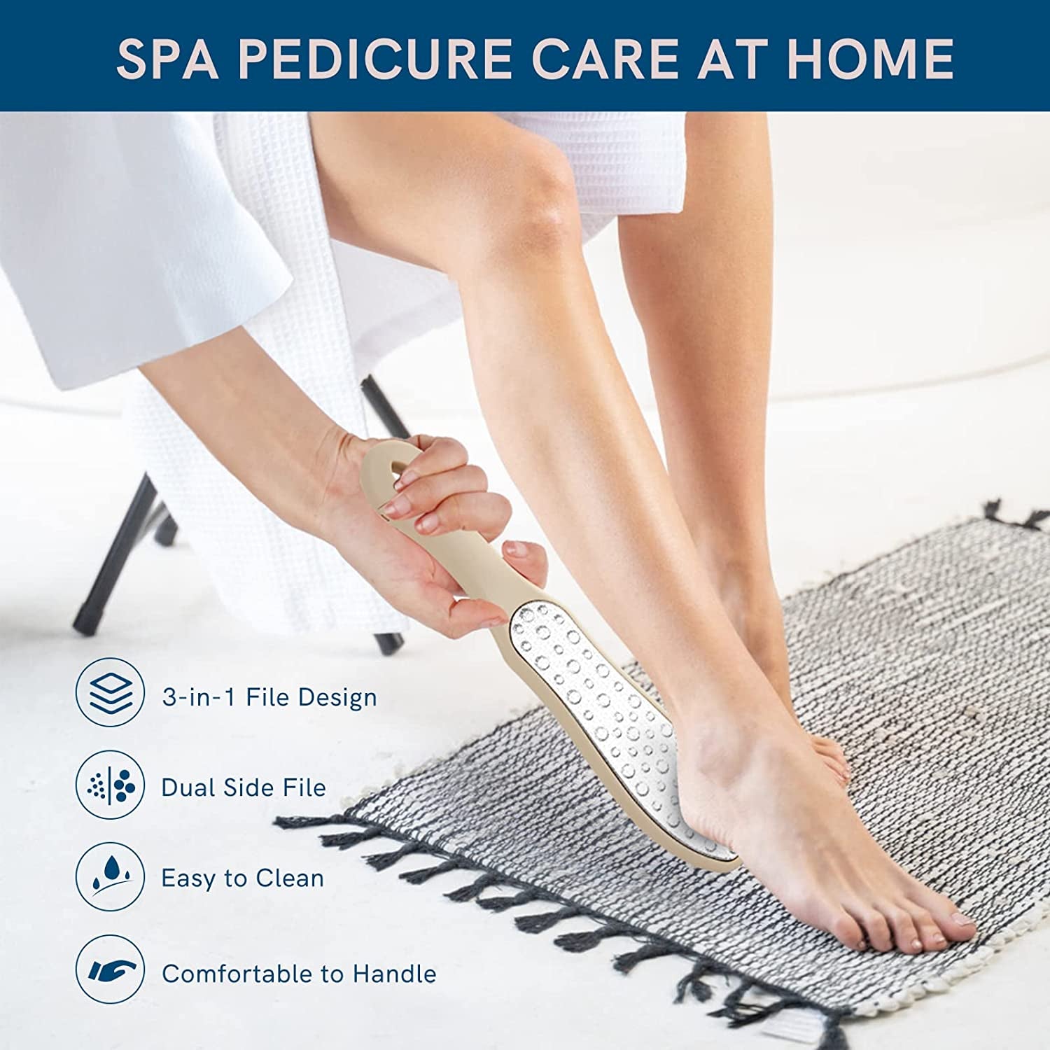 Foot Filer Dead Skin, Double Sided Foot Scraper Wet/ Dry Use, Foot Rasp for Cracked Heel and Foot Corn Removal, Portable Foot Care Tool, Pedicure File, Orange Health & Beauty > Personal Care > Foot Care Cut it   