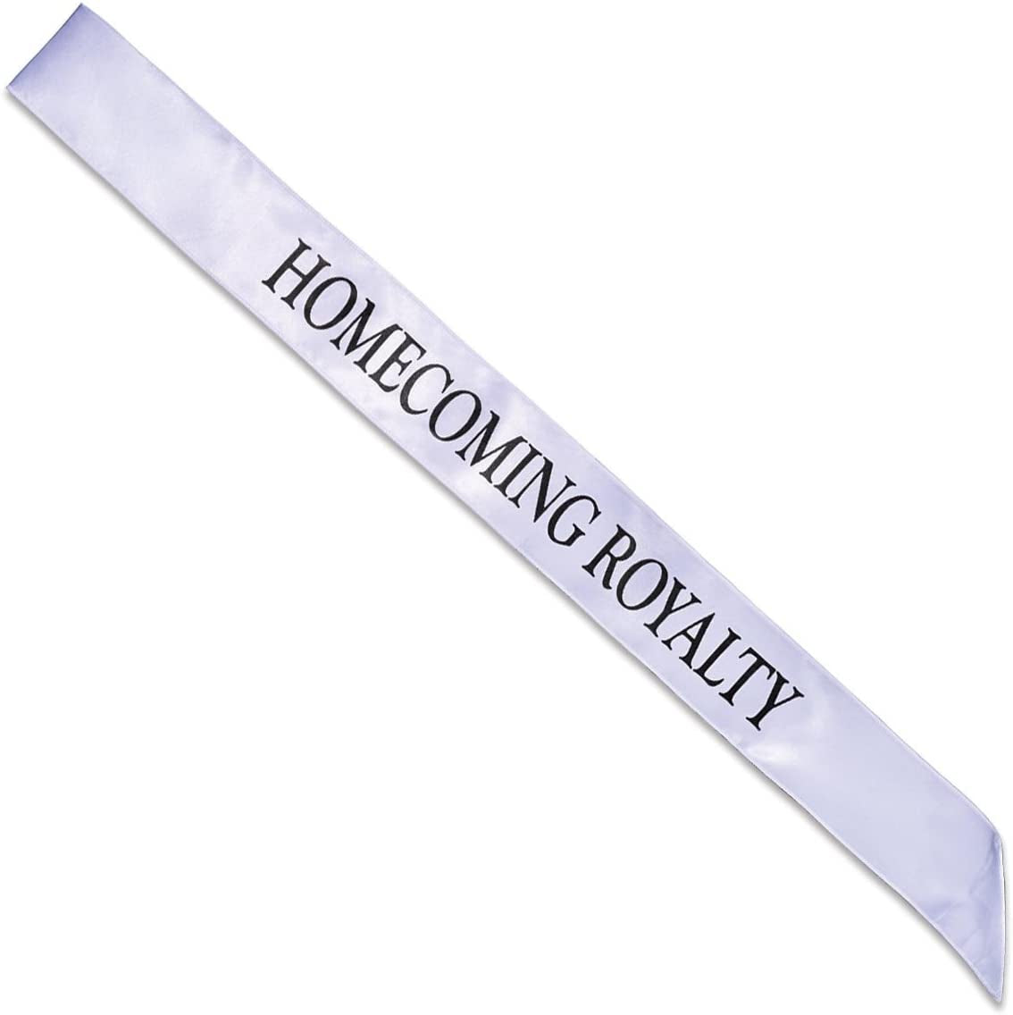Satin Homecoming Royalty Sash, Silver Black Imprint Apparel & Accessories > Clothing Accessories > Sashes Anderson's White/Black  