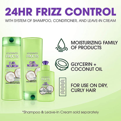 Garnier Hair Care Fructis Triple Nutrition Curl Nourish Conditioner, 12 Flu Health & Beauty > Personal Care > Hair Care Garnier   