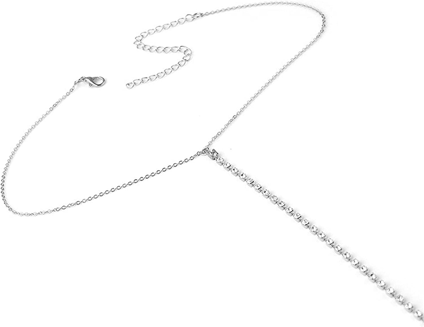 Sexy Rhinestone Bead Tassel Bikini Bra Body Chain for Women Girl Teen Exaggerated 14K Gold Silver Plated Seed Necklace Adjustable Summer Beach Body Jewelry Apparel & Accessories > Jewelry > Body Jewelry Caiyao   