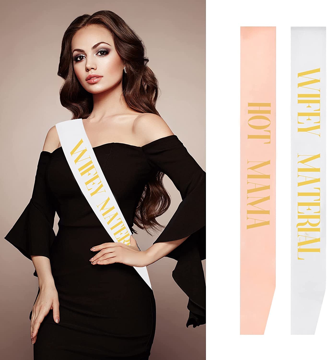 Bachelorette Party Sashes Bride Tribe Funny Bridesmaid Sash for Hen Party Bridal Shower Engagement Wedding Apparel & Accessories > Clothing Accessories > Sashes Snsowed   