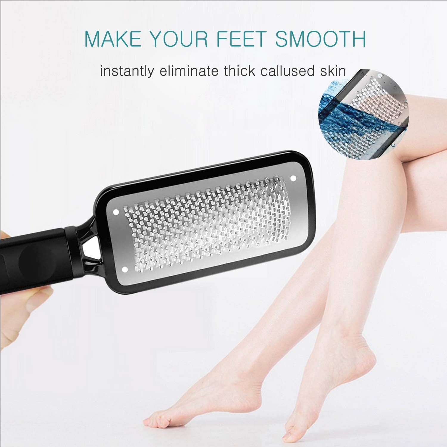 Foot File Colossal Foot Rasp and Callus Remover, Professional Foot Care Pedicure Metal Surface Tool to Remove Hard Skin, Can Be Used on Both Wet and Dry Feet, Surgical Grade Stainless Steel File Health & Beauty > Personal Care > Foot Care LUDOUPIER   