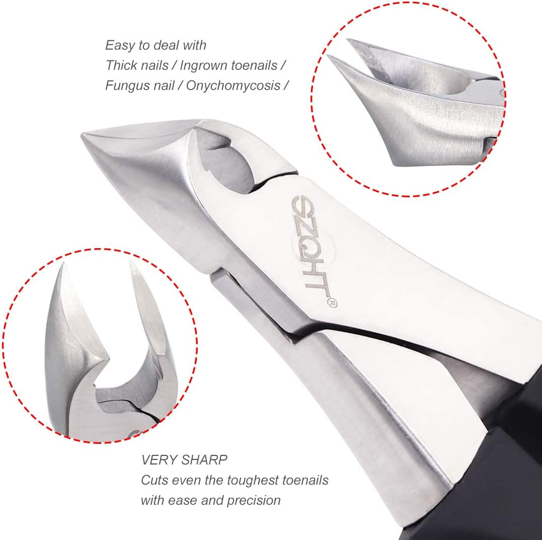 SZQHT Precision Nail Clippers Tool for Thick or Ingrown Toenails Trimmer Surgical Grade Stainless Steel Includes Safety Tip Cover Health & Beauty > Personal Care > Cosmetics > Cosmetic Tools > Nail Tools LY   