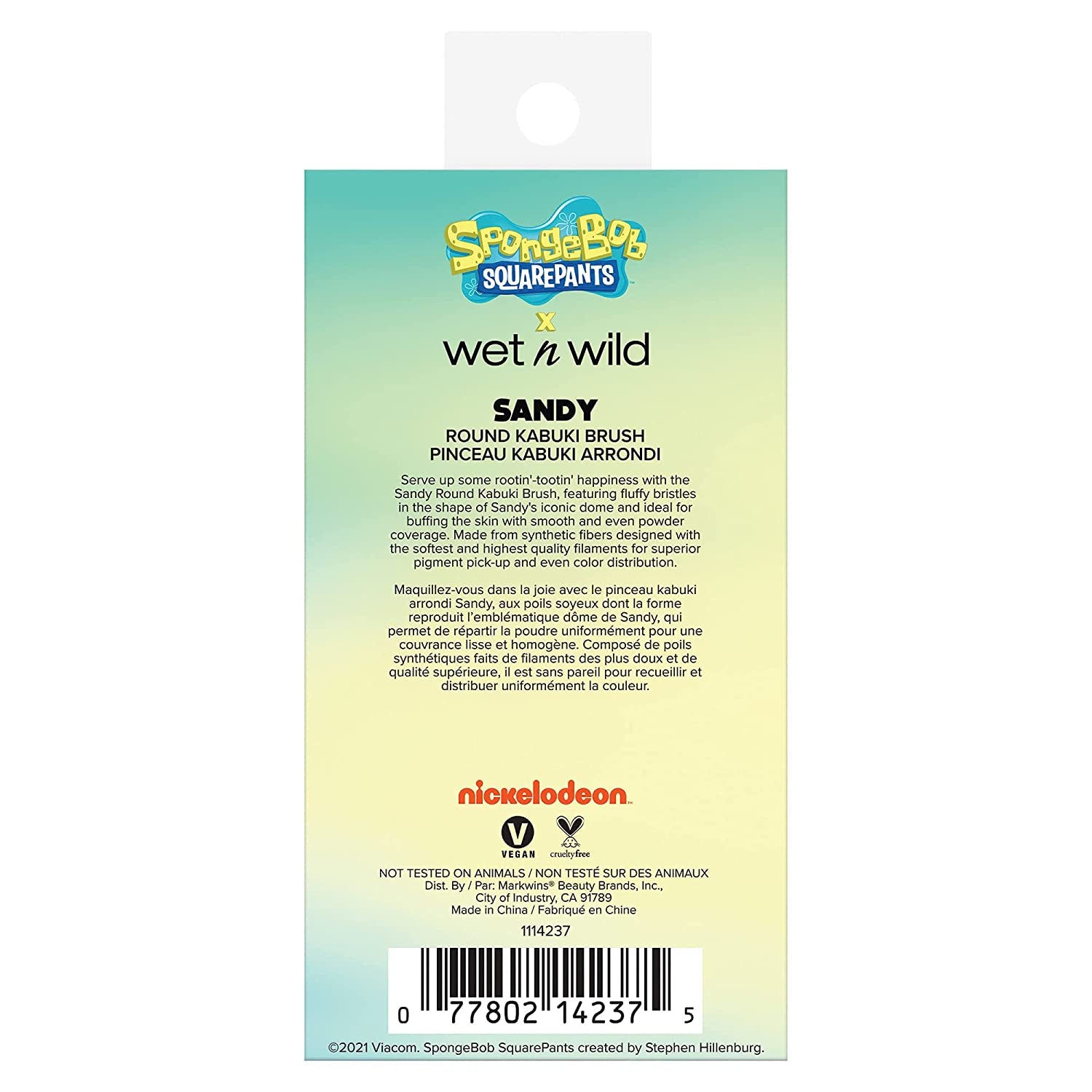 Wet N Wild 1114237, round Kabuki Brush Spongebob Squarepants Makeup Tools Cheeks round Foundation Brush, Sandy Health & Beauty > Personal Care > Cosmetics > Cosmetic Tools > Makeup Tools wet n wild   