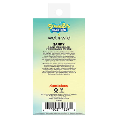Wet N Wild 1114237, round Kabuki Brush Spongebob Squarepants Makeup Tools Cheeks round Foundation Brush, Sandy Health & Beauty > Personal Care > Cosmetics > Cosmetic Tools > Makeup Tools wet n wild   