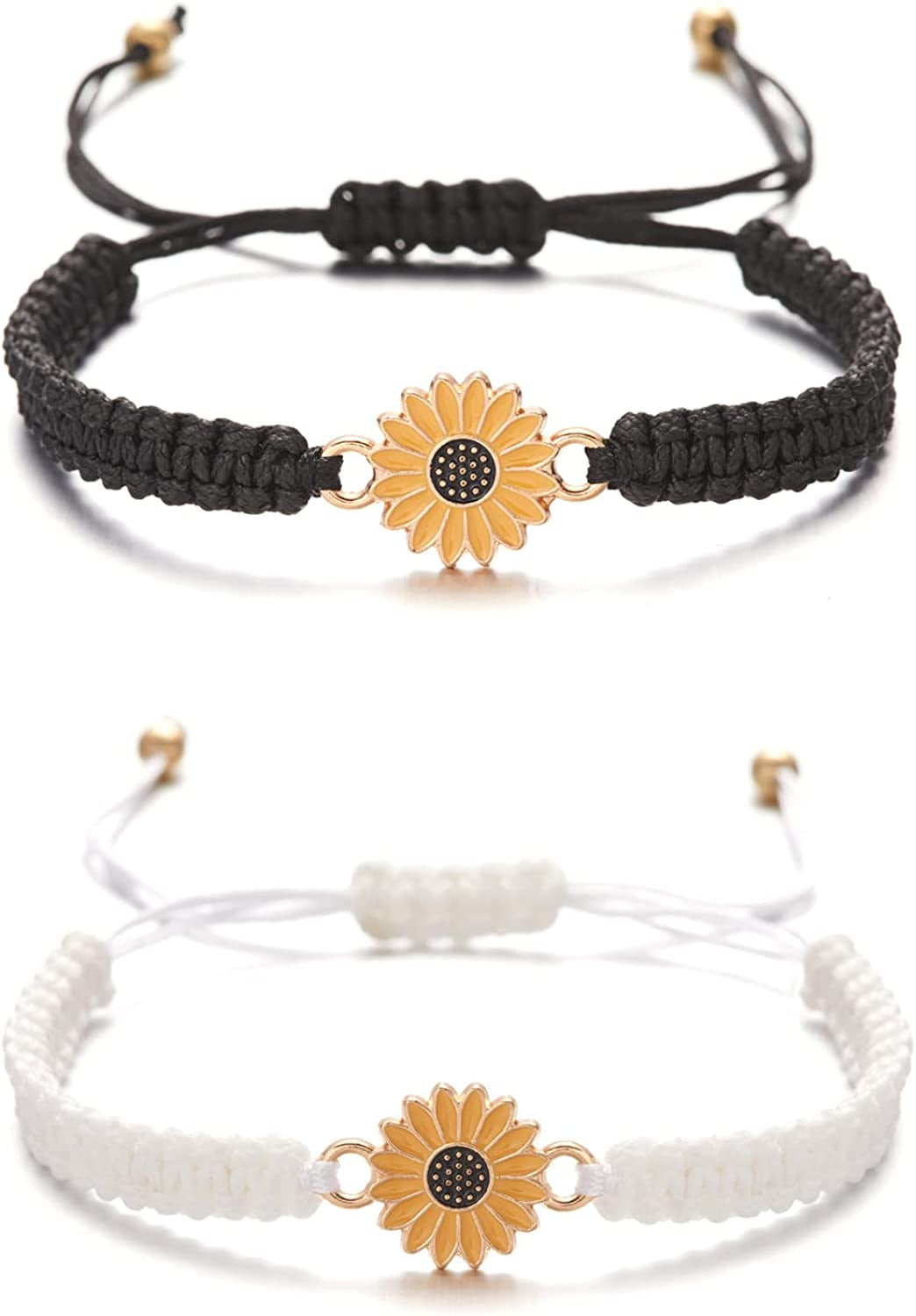Sunflower Bracelet Anklet Pinky Promise Friendship Adjustable Bracelet Anklet Sunflower Best Gifts for Best Friends Couple Family Apparel & Accessories > Jewelry > Anklets iDIMSON   