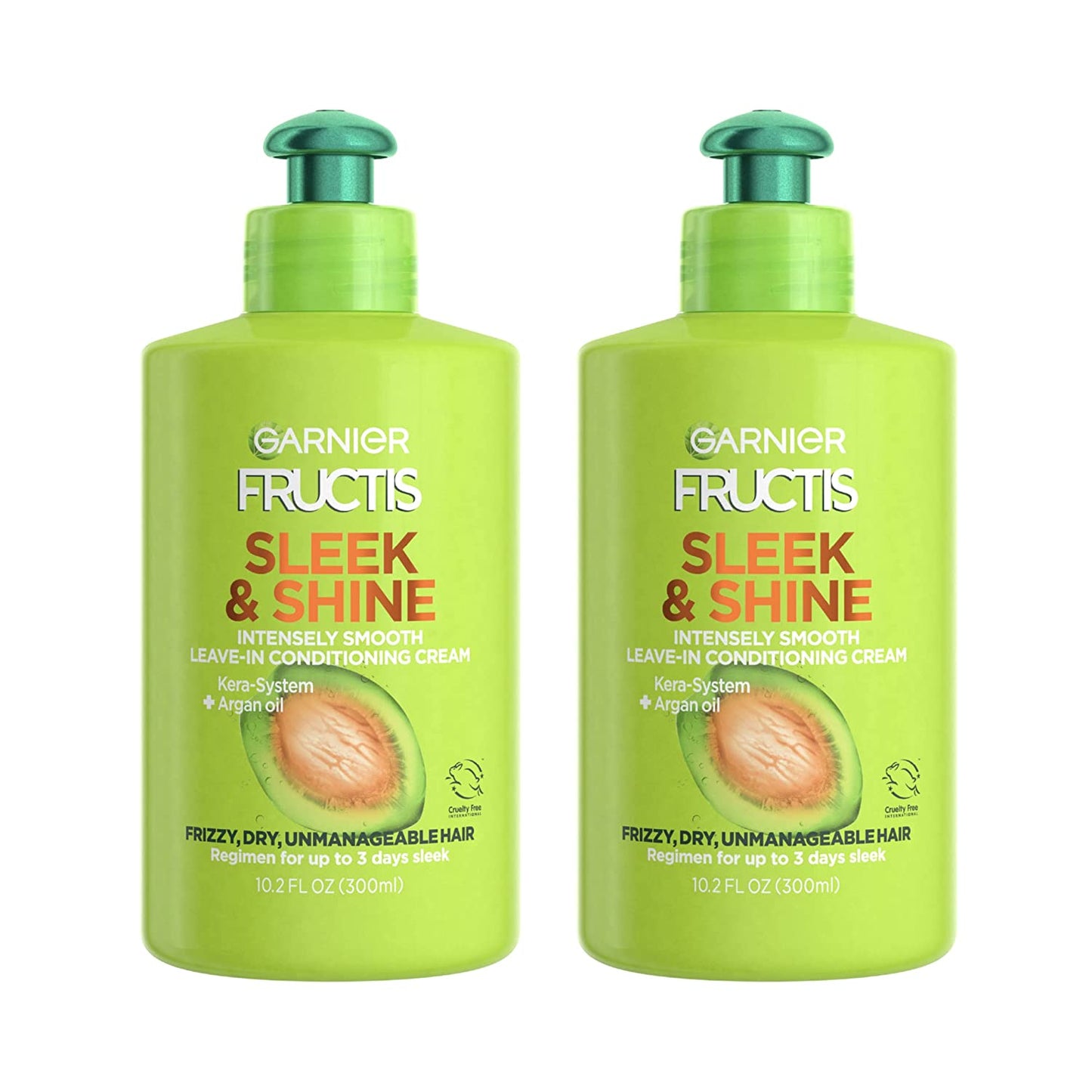 Garnier Fructis Sleek and Shine Intensely Smooth Leave-In Conditioning Cream, 10.2 Fluid Ounce Health & Beauty > Personal Care > Hair Care Garnier 5.1 Fl Oz (Pack of 2)  