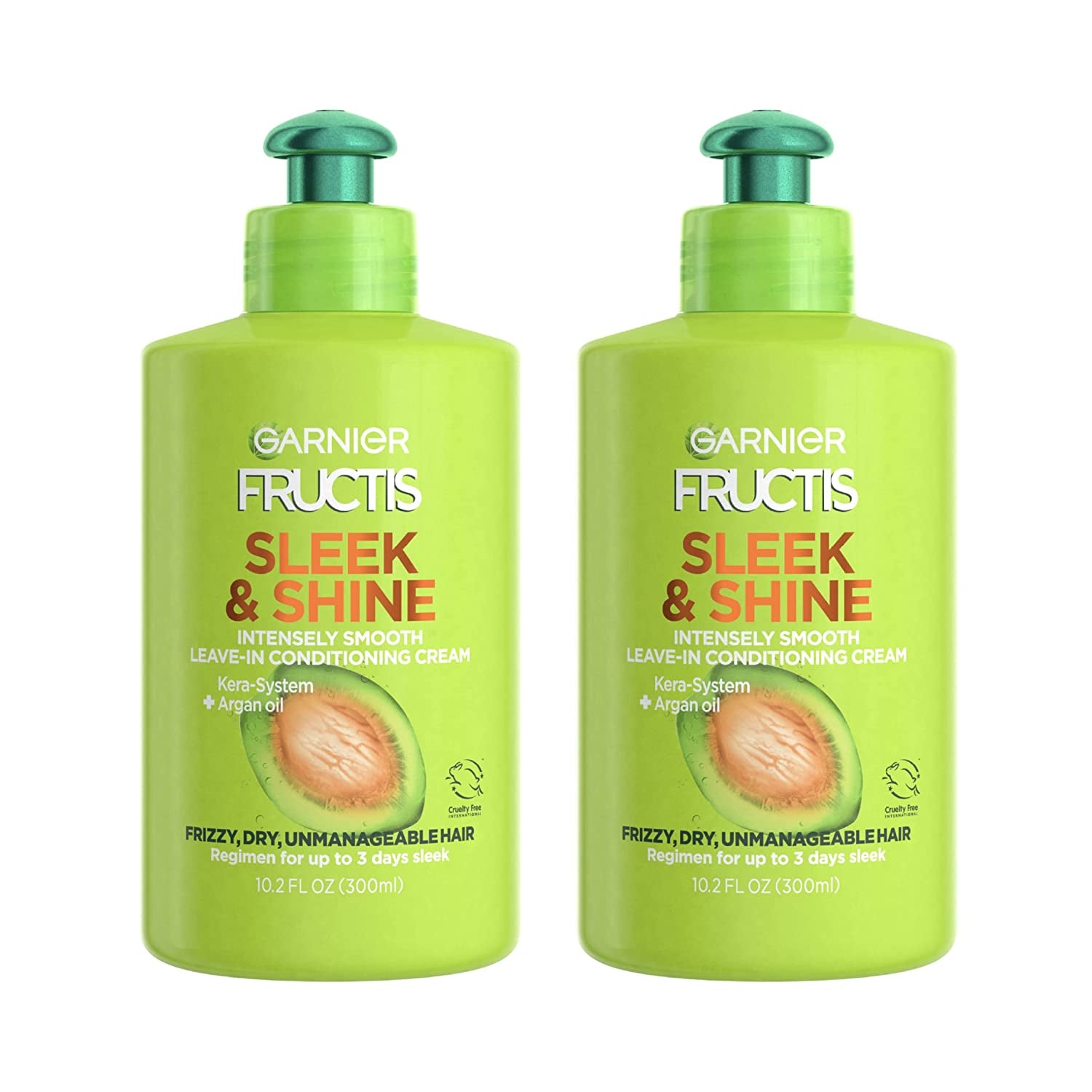 Garnier Fructis Sleek and Shine Intensely Smooth Leave-In Conditioning Cream, 10.2 Fluid Ounce Health & Beauty > Personal Care > Hair Care Garnier 5.1 Fl Oz (Pack of 2)  