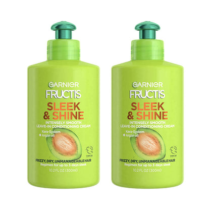 Garnier Fructis Sleek and Shine Intensely Smooth Leave-In Conditioning Cream, 10.2 Fluid Ounce Health & Beauty > Personal Care > Hair Care Garnier 5.1 Fl Oz (Pack of 2)  