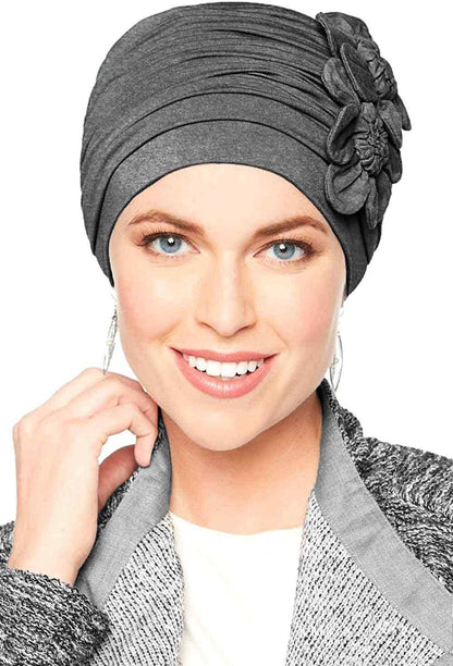 Cardani Flapper Turban - Vintage Flapper Hat in Soft Viscose from Bamboo Apparel & Accessories > Clothing Accessories > Headwear Cardani Luxury Bamboo - Charcoal One Size 