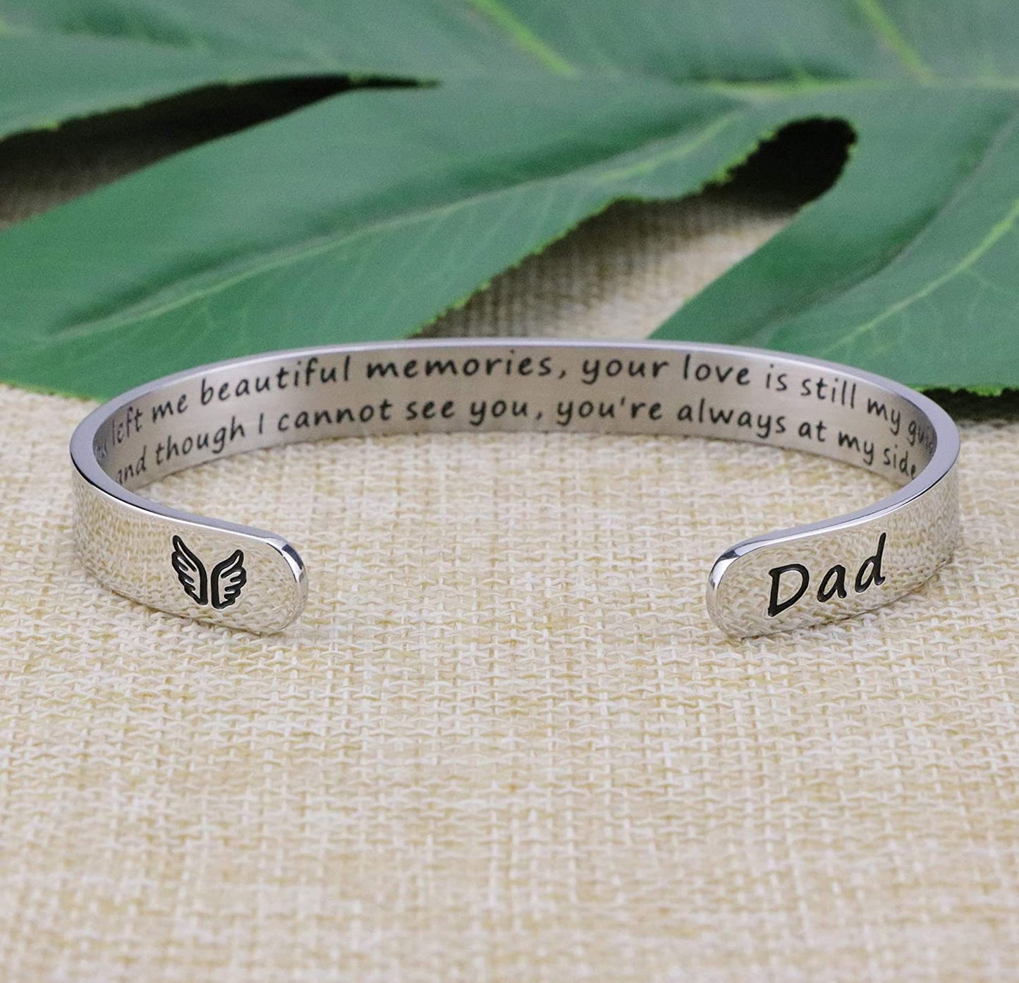 Joycuff Memorial Gifts for Women Inspirational Cuff Bracelet Sympathy Jewelry Loss of Loved One Sympathy Gifts Remember Her Apparel & Accessories > Jewelry > Bracelets JoycuFF   