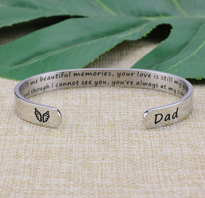 Joycuff Memorial Gifts for Women Inspirational Cuff Bracelet Sympathy Jewelry Loss of Loved One Sympathy Gifts Remember Her Apparel & Accessories > Jewelry > Bracelets JoycuFF   