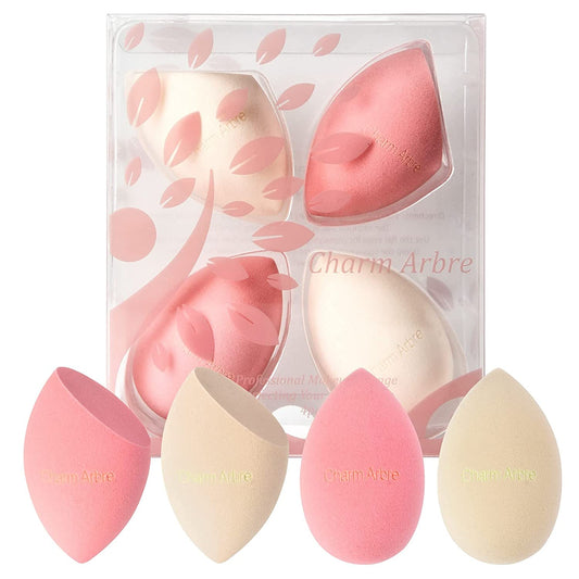 Charm Arbre Makeup Blender Sponge Set,Cosmetics Tool,Multi-Functional Beauty Blender for Powder, Liquid and Cream, Blending Applicators for Foundations,Light Red and Beige 4Pcs Set. Health & Beauty > Personal Care > Cosmetics > Cosmetic Tools > Makeup Tools Charm Arbre Beige,Red  