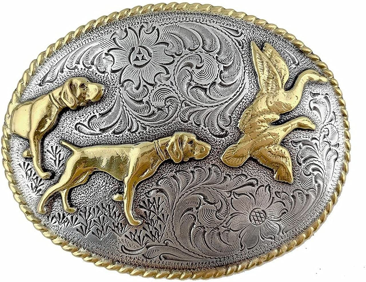 Western Floral Eagle Dogs Birds Star Replacement Belt Buckle Fits 1-1/2"(38Mm) Belt Strap-Multi-Style Options Apparel & Accessories > Clothing Accessories > Belt Buckles Belts.com Type Buckle X1 - H8158 Antique Silver Gold 1-1/2" 