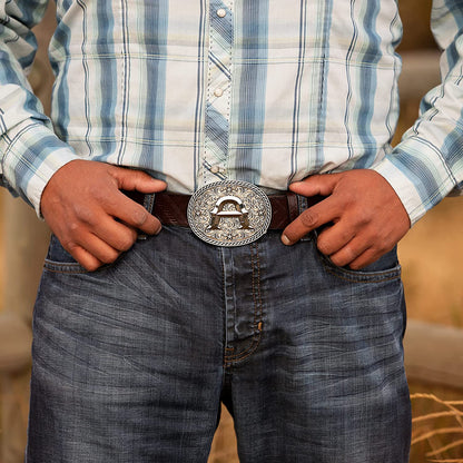 Western Cowboy/Cowgirl Initial Belt Buckle - Large, Letter Buckles for Men and Women Apparel & Accessories > Clothing Accessories > Belt Buckles Itera   