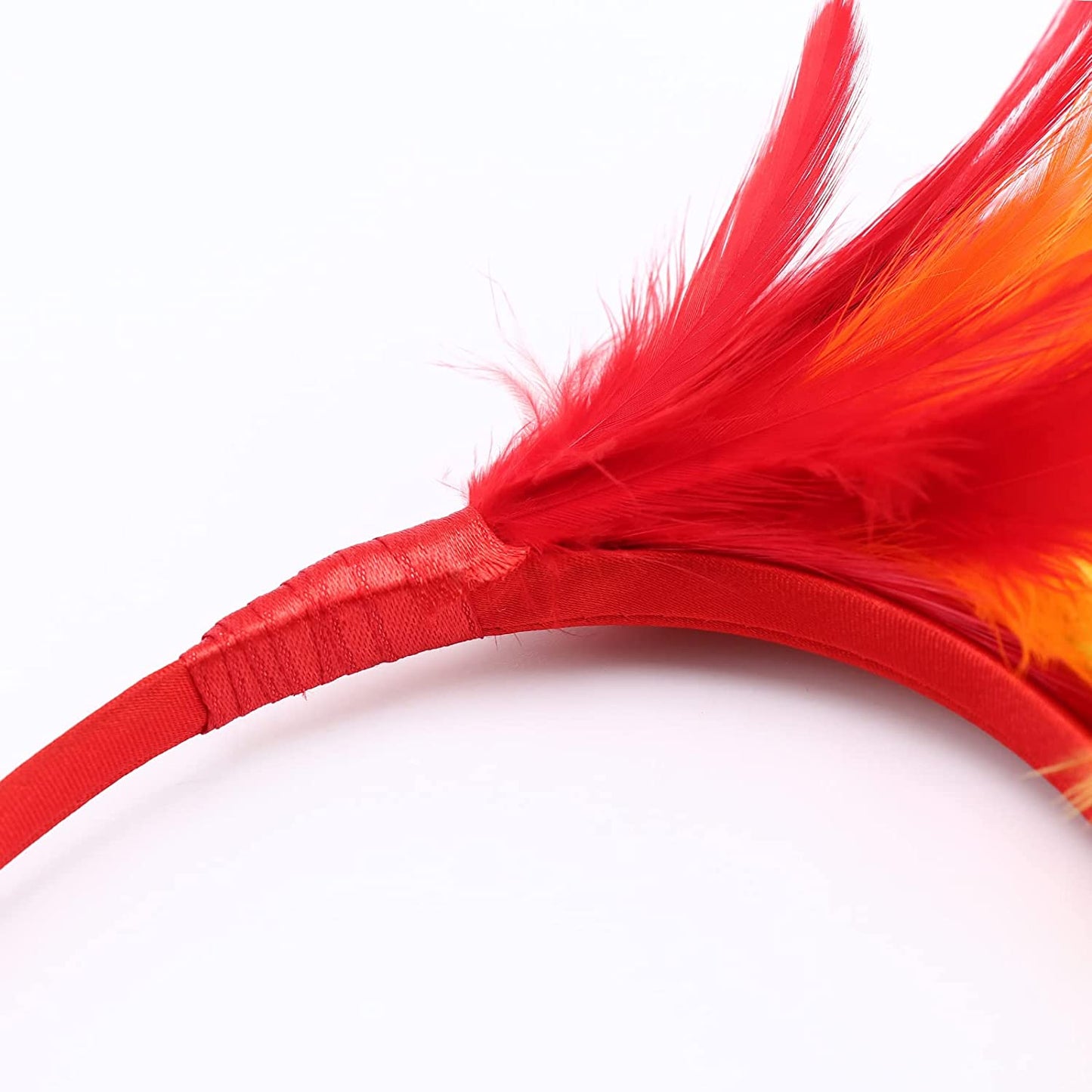 DRESHOW 1920S Fascinator Feather Headband for Women Cocktail Tea Party Headwear Flapper Gatsby Headpiece Apparel & Accessories > Clothing Accessories > Headwear DRESHOW   