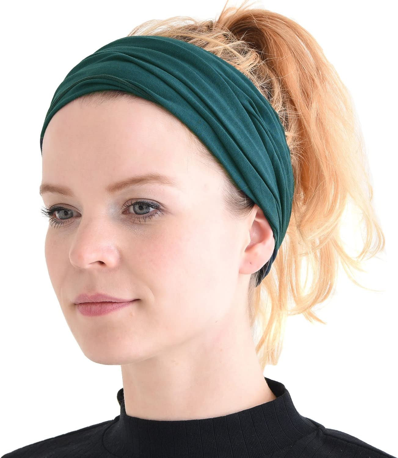 CCHARM Headband Bandana Japanese Style - Mens Head Wrap Womens Hair Band by Casualbox Apparel & Accessories > Clothing Accessories > Bandanas & Headties CCHARM Blue Green Medium 