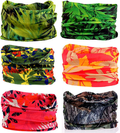 Kingree 6PCS Outdoor Magic Scarf, Elastic Headbands, Headscarves, Headwear, Mask Apparel & Accessories > Clothing Accessories > Bandanas & Headties KINGREE Maple Leaf  