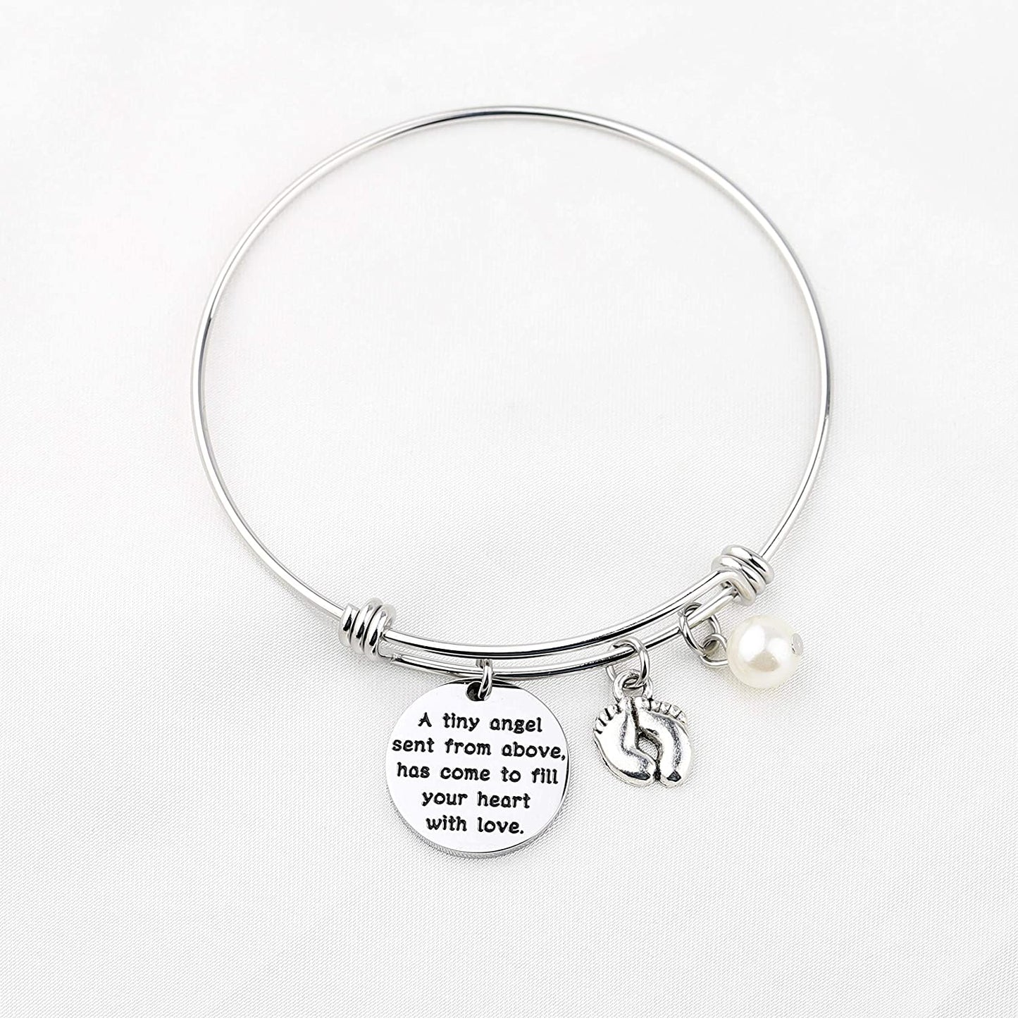 Gzrlyf New Mommy Bracelet New Mom Jewelry Pregnancy Gifts Mommy to Be Gifts a Tiny Angel Sent from above Has Come to Fill Your Heart with Love Apparel & Accessories > Jewelry > Bracelets Gzrlyf   