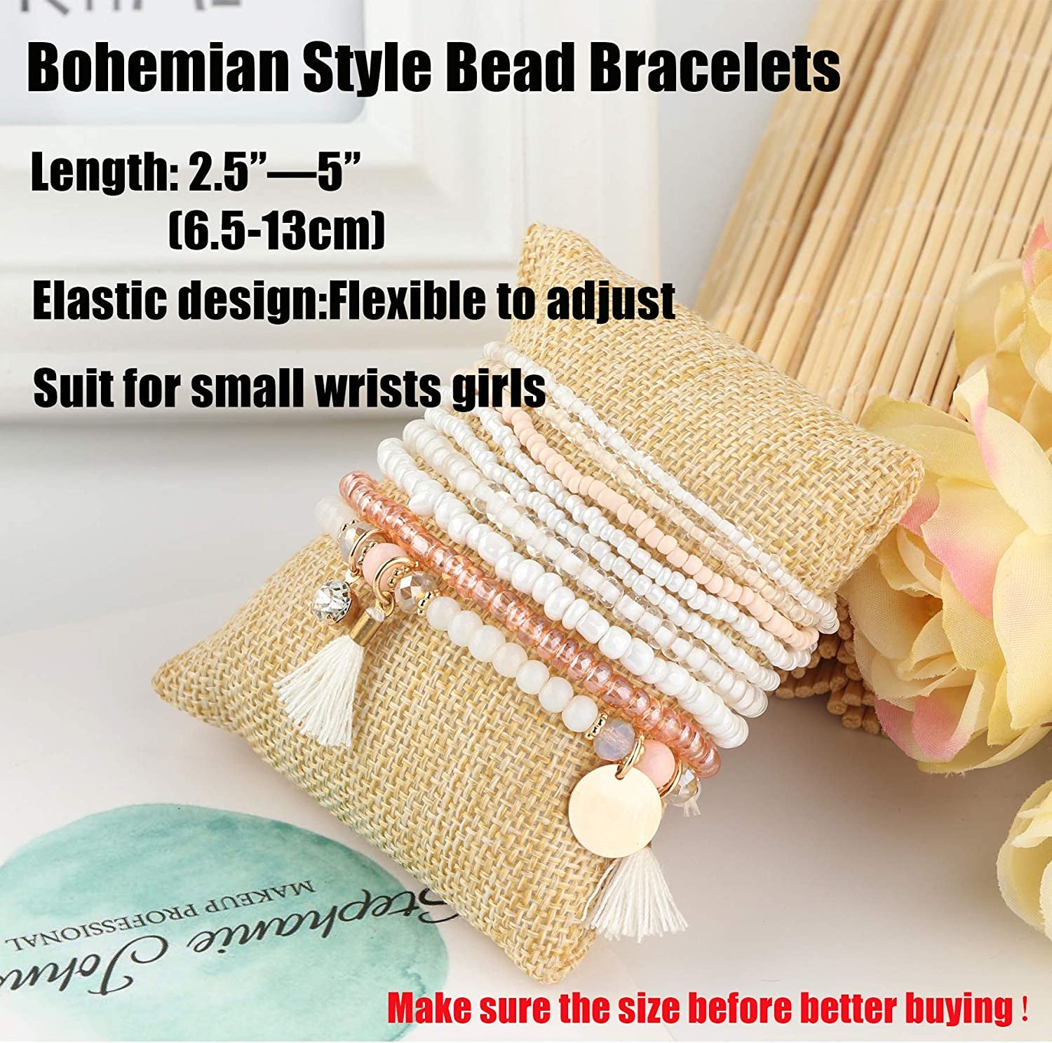 MILACOLATO 6Sets Boho Bead Bracelets Set Multilayered Stackable Bracelets Comfortable Stretch Bracelets Multicolor Bohemian Charm Bracelets for Women Girls Apparel & Accessories > Jewelry > Bracelets MILACOLATO   