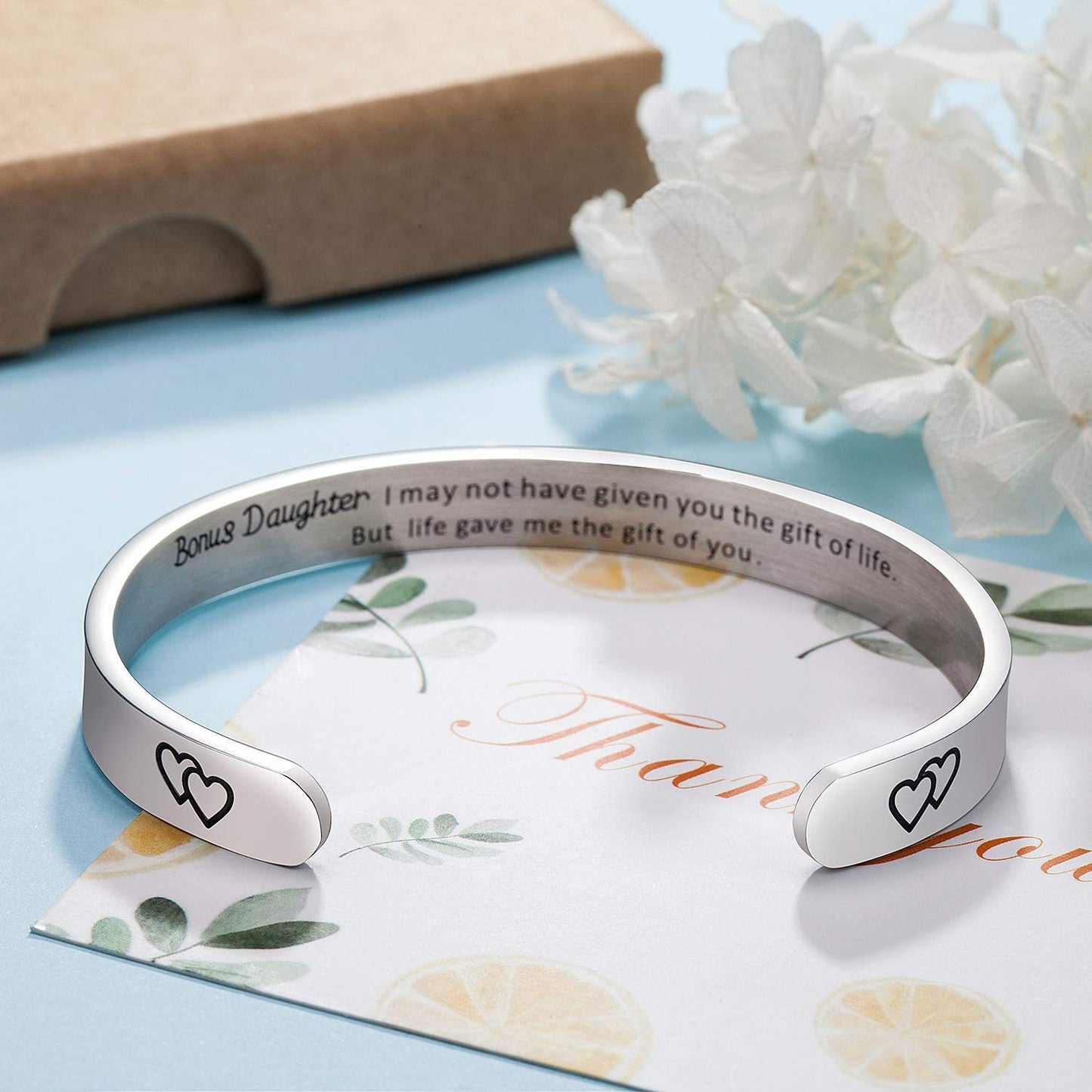 Stepdaughter Bracelet, Adoption Bracelet, Bonus Daughter Gift, Step Daughter Gift, Stepdaughter Birthday Gift, Blended Family Wedding Gift,Mother Daughter Gift Apparel & Accessories > Jewelry > Bracelets MDPOO   
