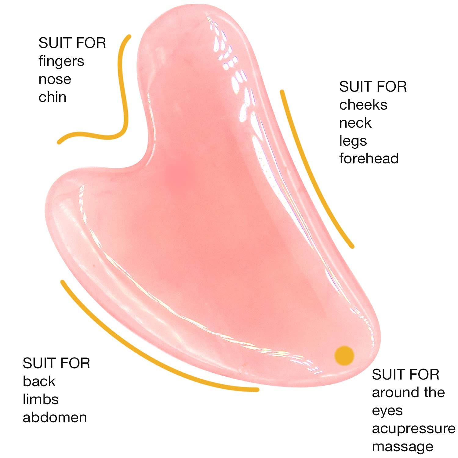 COOESS Guasha Tool for Face, Gua Sha Massage Tool Natural Genuine Rose Quartz Jade Stone Gua-Sha Facial Tool for Eyes, Neck and Body Health & Beauty > Personal Care > Cosmetics > Cosmetic Tools > Skin Care Tools COOESS   