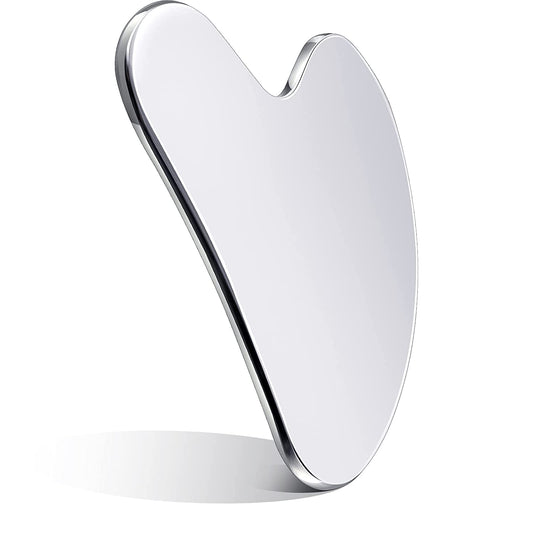 Nuanchu Stainless Steel Gua Sha Facial Tools Guasha Tool for Face Metal Gua Sha Tighten Skin Heart Massage Guasha Beauty Tool for Body Eyes Neck Massager with Travel Pouch (Heart Style) Health & Beauty > Personal Care > Cosmetics > Cosmetic Tools > Skin Care Tools Nuanchu Silver  